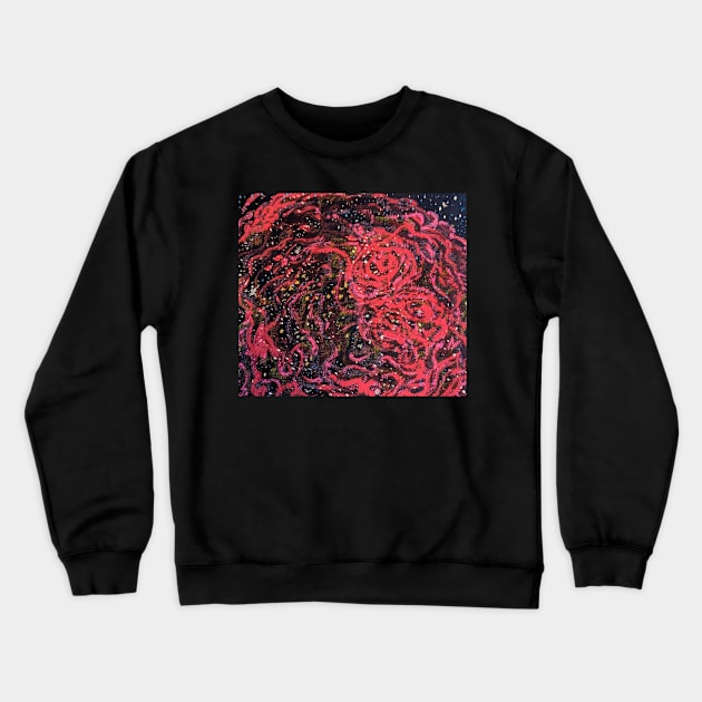 Space in red Crewneck Sweatshirt by CsillaRosales